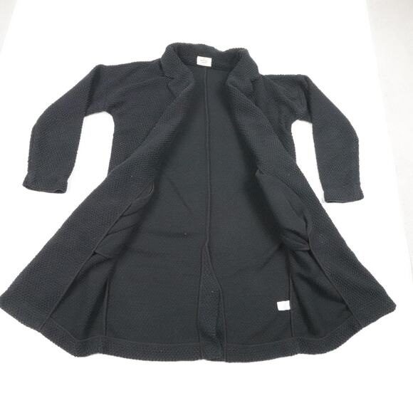 Marine Layer Sweater Cardigan Womens Small Navy Long Open Front Duster Textured - Picture 1 of 16